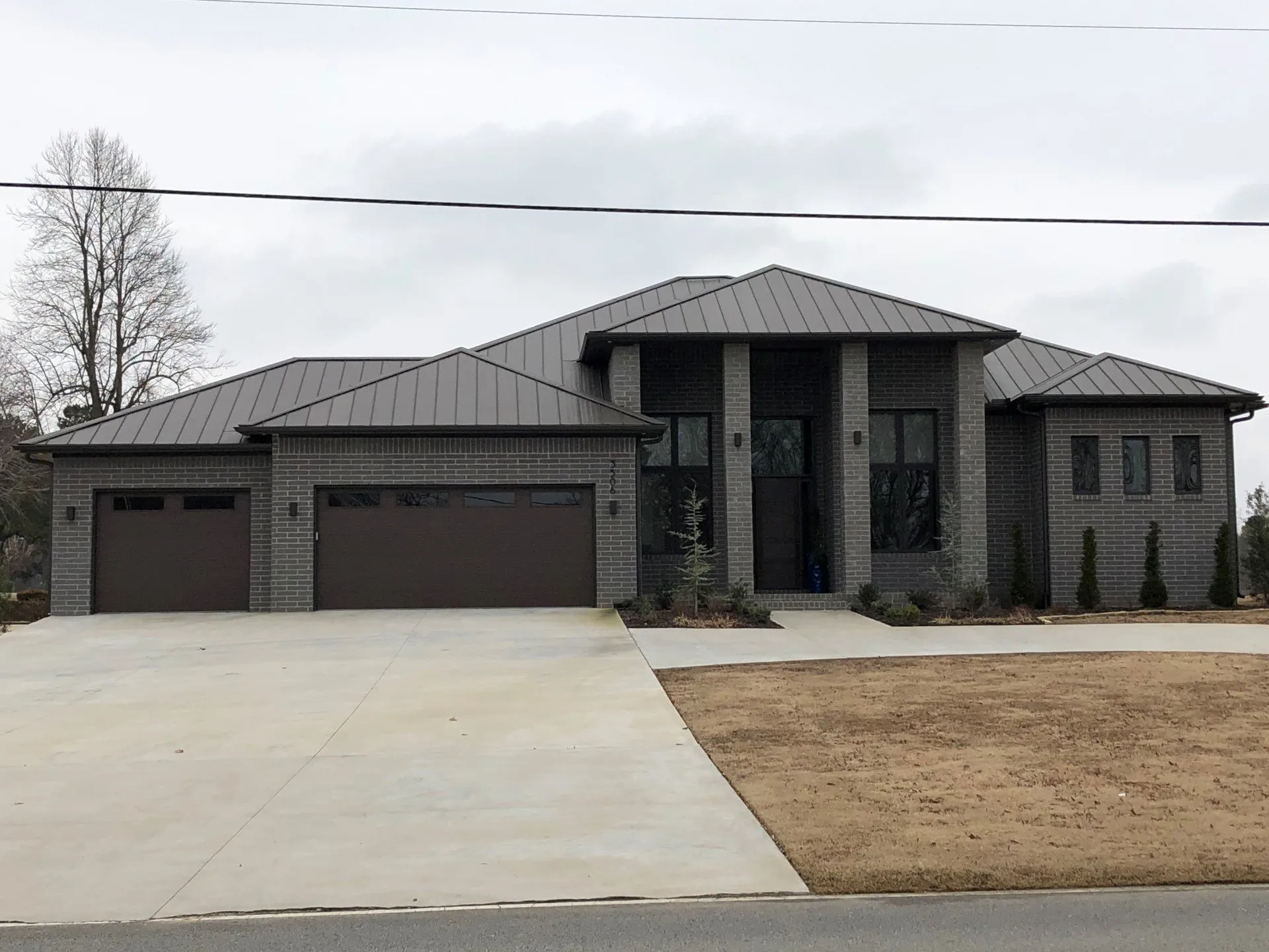 modern black metal roof